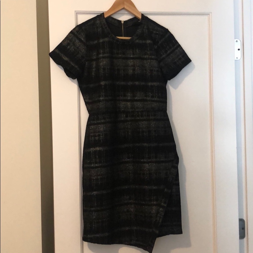 Aqua Stretch Glimmer Cocktail Dress